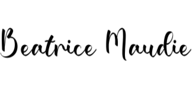 Beatrice Maudie Font Preview