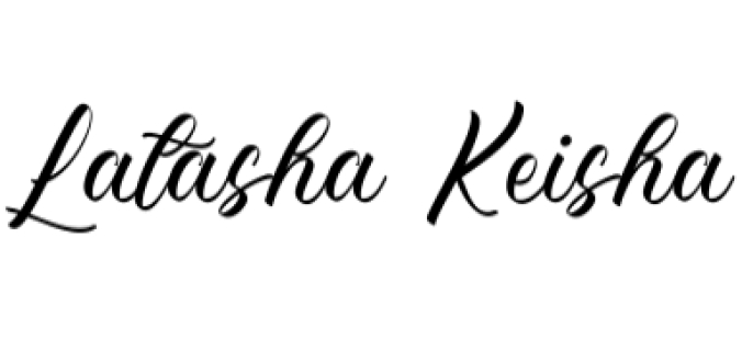 Latasha Keisha Font Preview