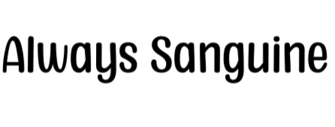 Always Sanguine Font Preview