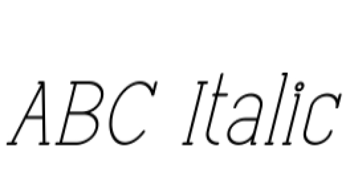 ABC Italic Font Preview