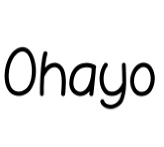 Ohayo Font Preview