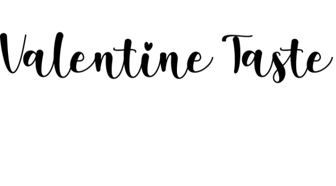 Valentine Taste Font Preview