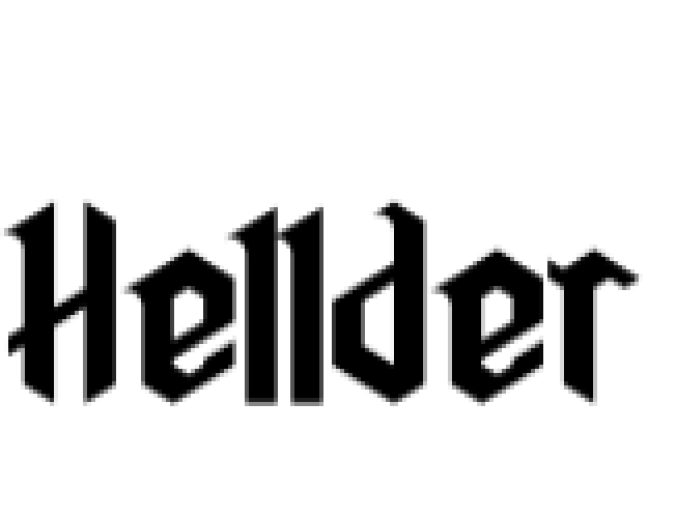 Hellder Font Preview