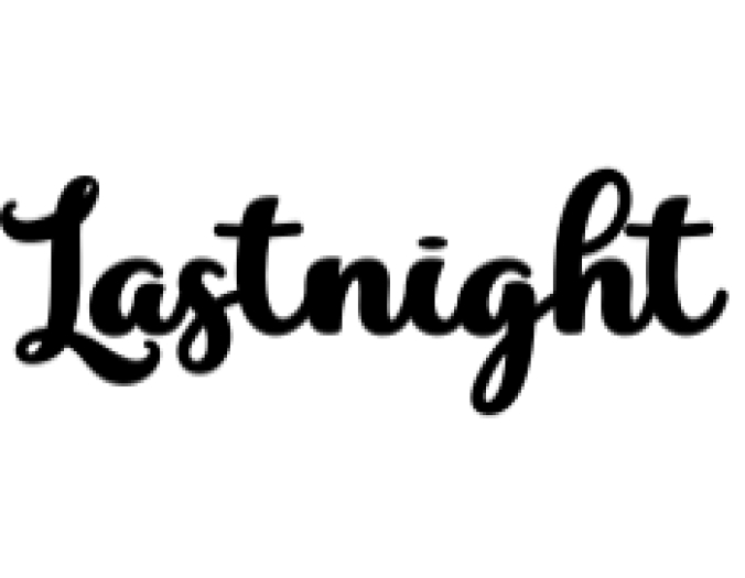 Lastnight Font Preview