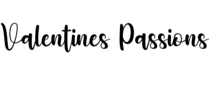 Valentines Passions Font Preview