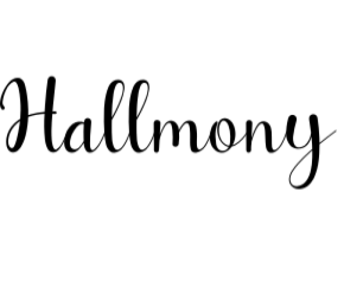 Hallmony Font Preview
