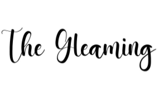 The Gleaming Font Preview