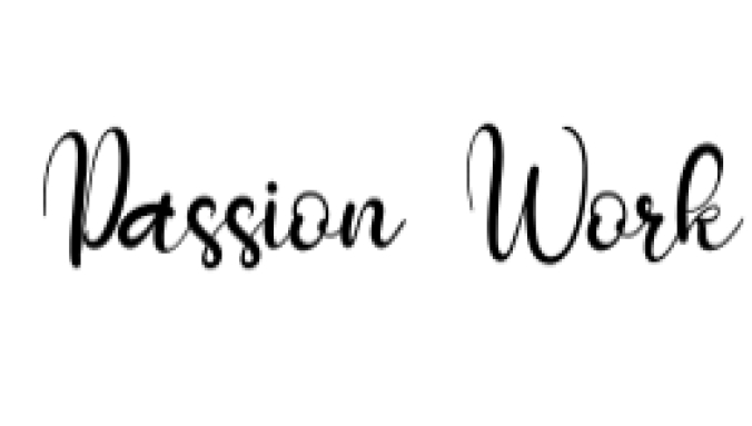 Passion Work Font Preview