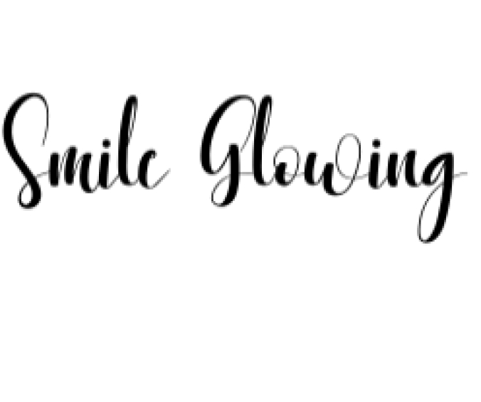 Smile Glowing Font Preview