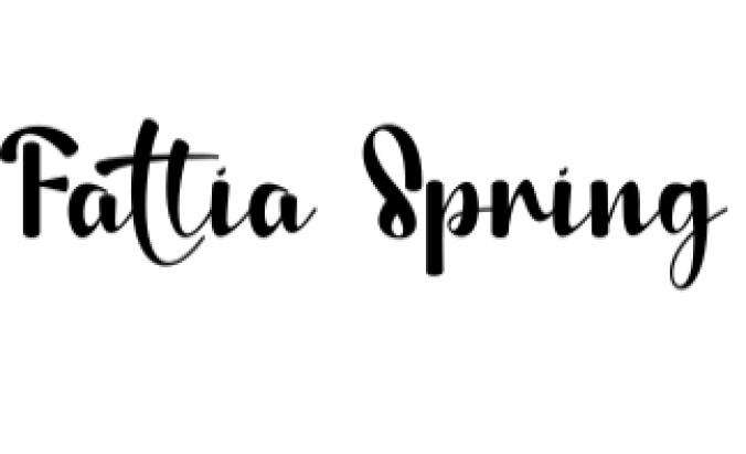 Fattia Spring Font Preview