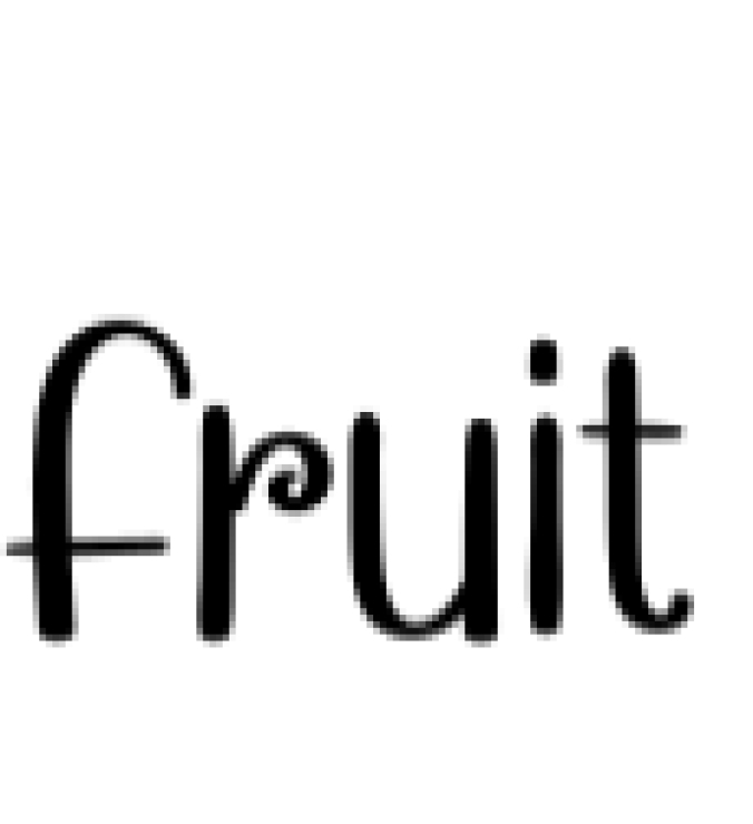 Fruit Font Preview