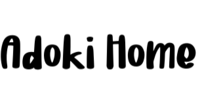 Adoki Home Font Preview