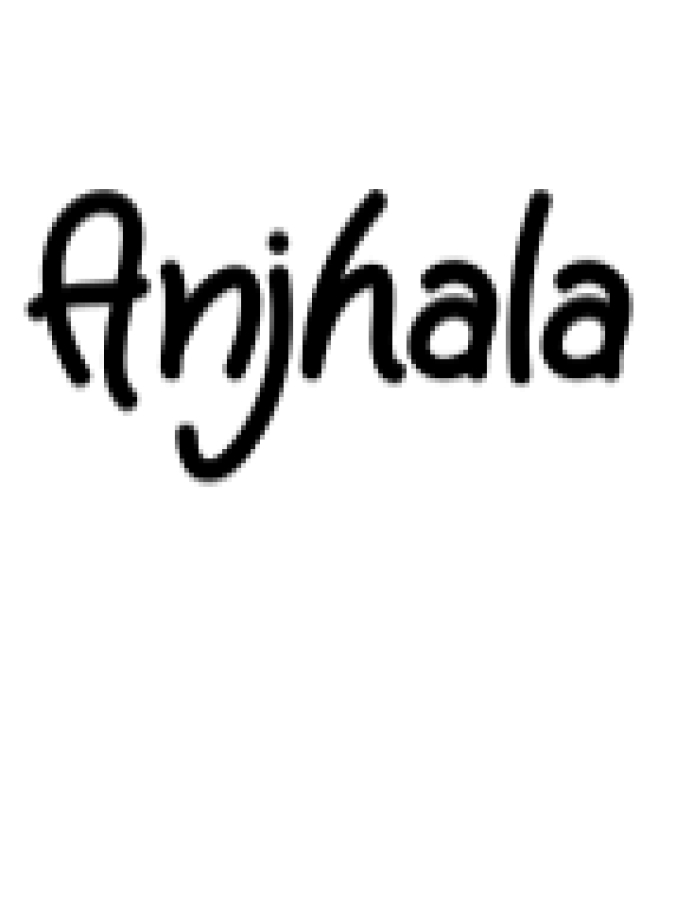 Anjhala Font Preview