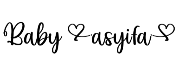 Baby Asyifa Font Preview