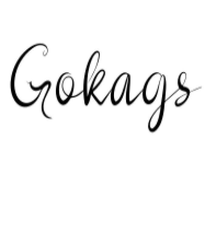 Gokags Script Font Preview