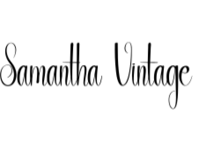 Samantha Vintage Font Preview