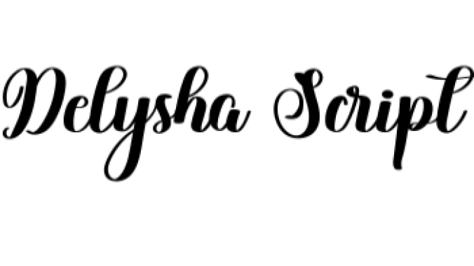 Delysha Script Font Preview