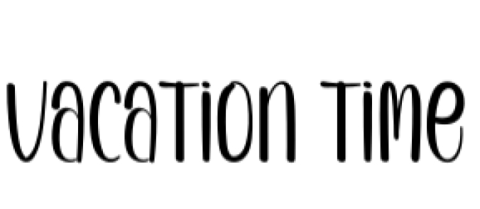 Vacation Time Font Preview