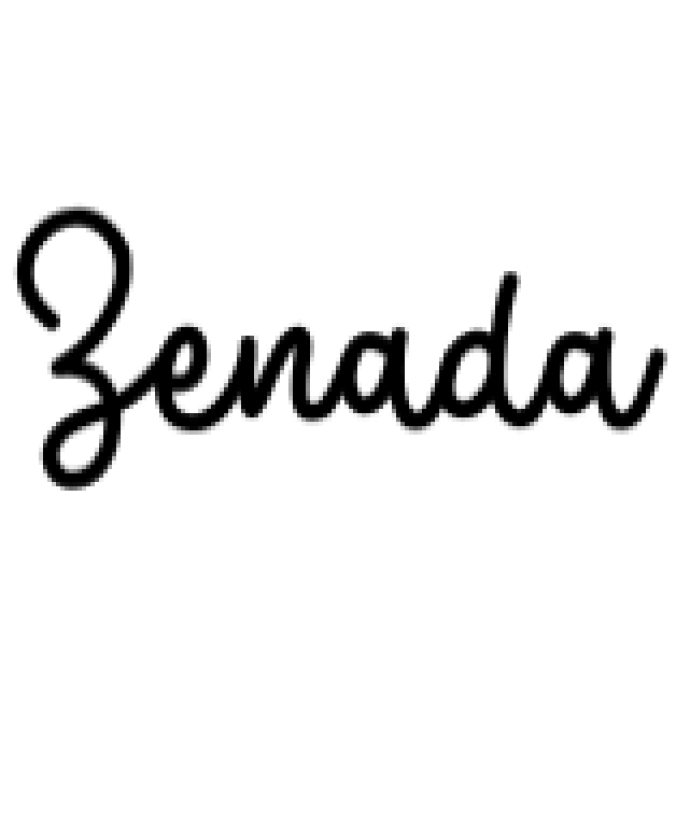 Zenada Font Preview