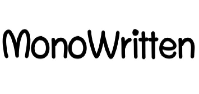 Mono Written Font Preview