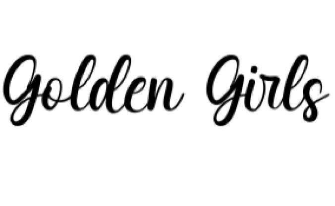 Golden Girls Font Preview