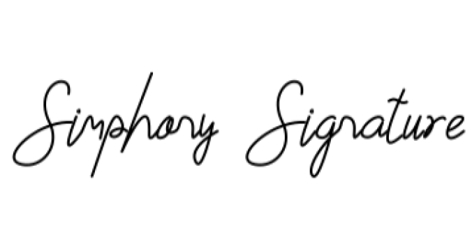Simphony Signature Font Preview