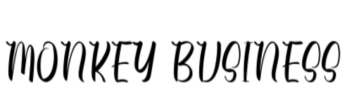 Monkey Business Font Preview