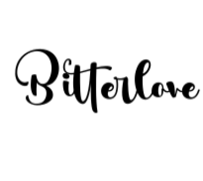 Bitterlove Font Preview