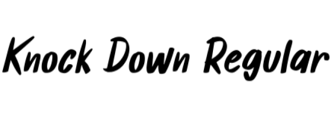 Knock Down Font Preview