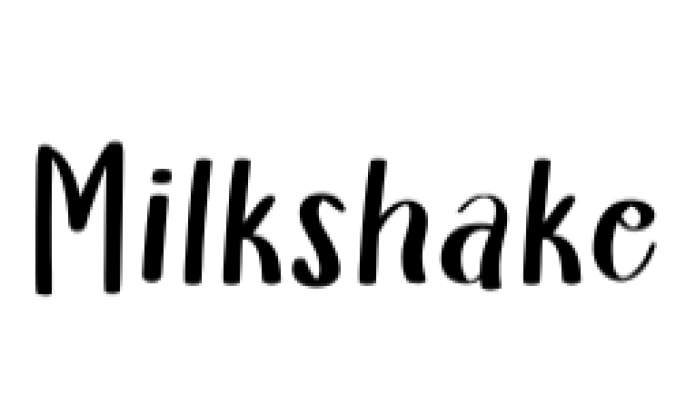 Milkshake Font Preview