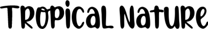 Tropical Nature Font Preview