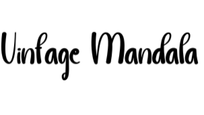 Vintage Mandala Font Preview