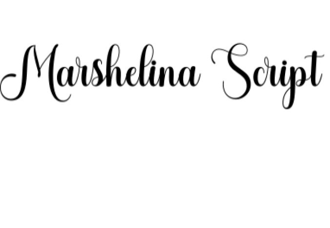 Marshelina Script Font Preview