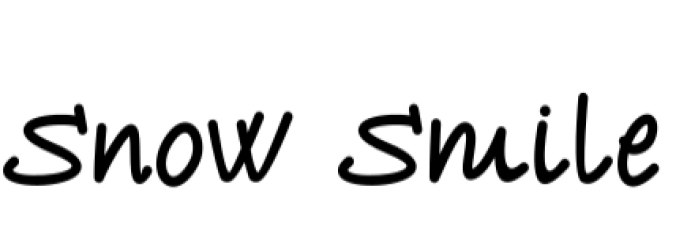 Snow Smile Font Preview