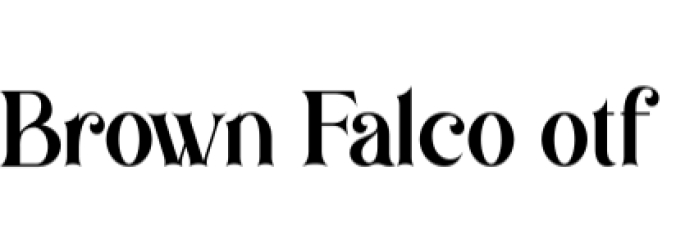 Brown Falco Font Preview
