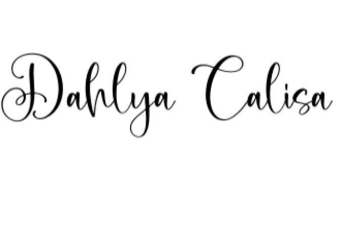 Dahlya Calisa Font Preview