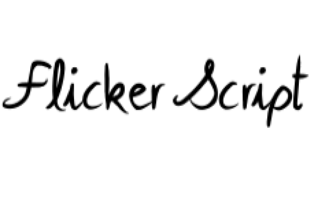 Flicker Script Font Preview