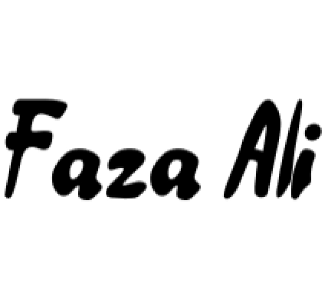 Faza Ali Font Preview