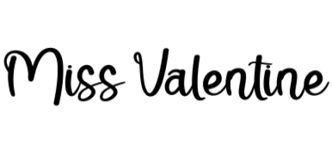 Miss Valentine Font Preview