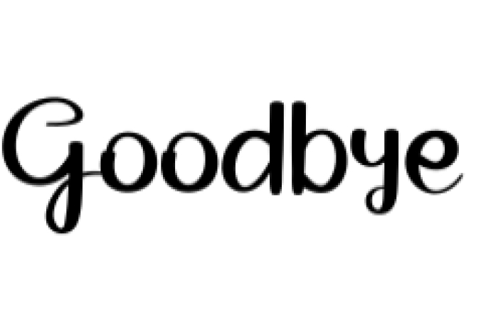Goodbye Font Preview