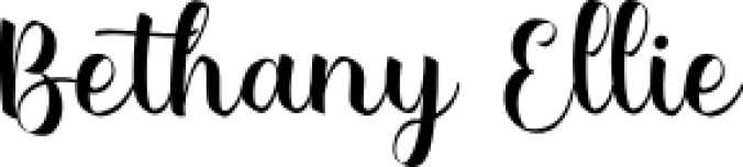 Bethany Ellie Font Preview