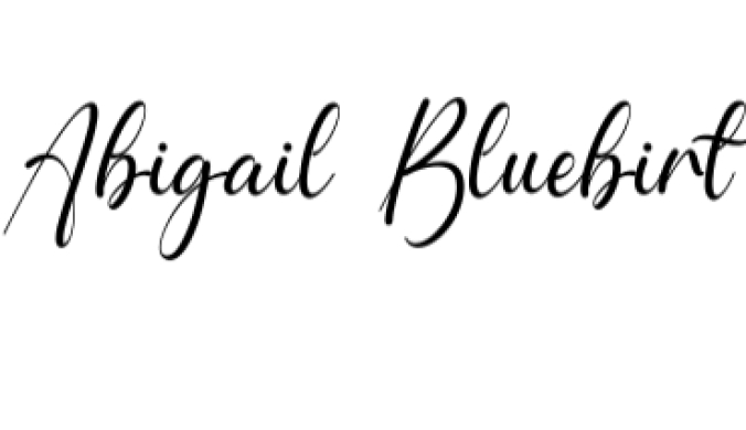 Abigail Bluebirt Font Preview
