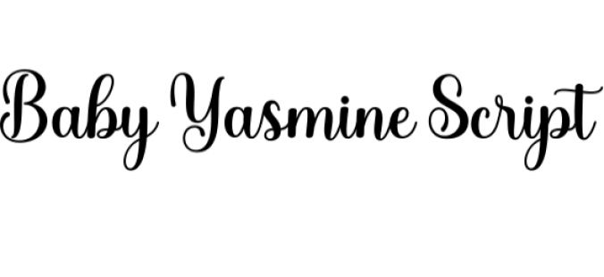 Baby Yasmine Script Font Preview