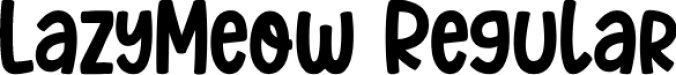 Lazy Meow Font Preview