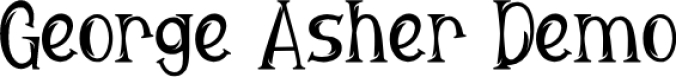 George Asher Font Preview