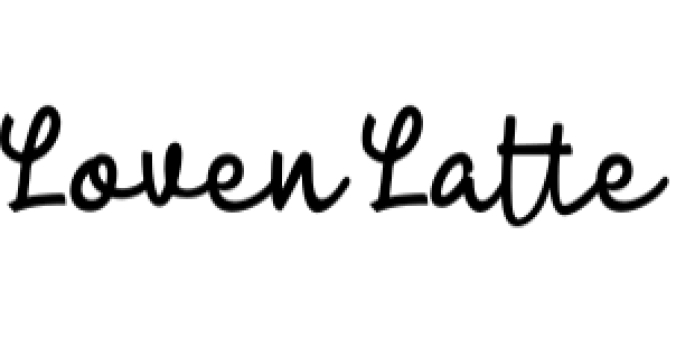 Loven Latte Font Preview