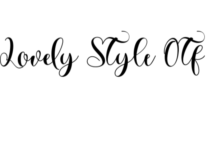 Lovely Style Font Preview