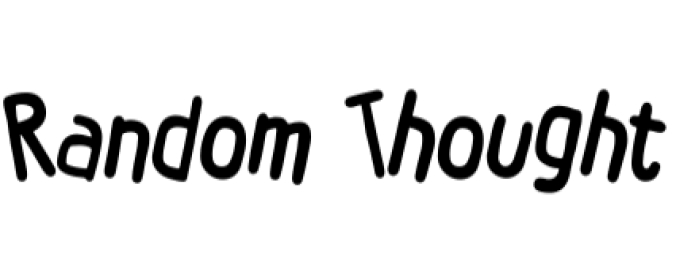 Random Thought Font Preview