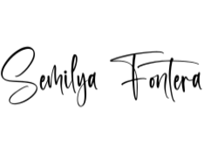 Semilya Fontera Font Preview