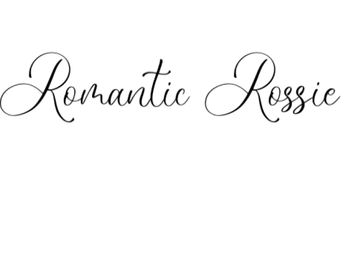 Romantic Rossie Font Preview